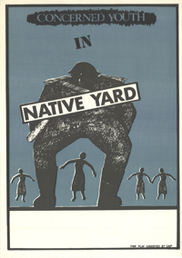 Concerned youth in native yard