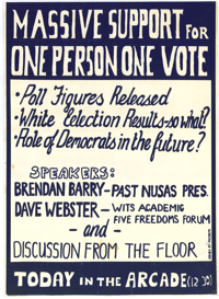 Massive support for one person one vote