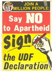 
Say no to apartheid: sign the UDF Declaration
