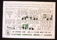 
Clothing Workers Union: we demand jobs and a living wage for all
