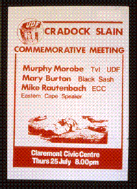 Craddock slain: commemorative meeting