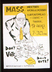 Mass meeting, vergadering: dont vote