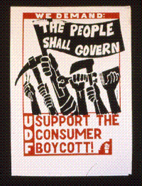We demand: support the consumer boycott