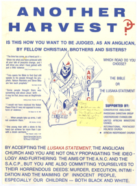 
Another harvest?: is this how you want to be judged, as an Anglican, by fellow christian brothers and sisters?
