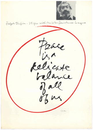 Peace is a delicate balance of all of us