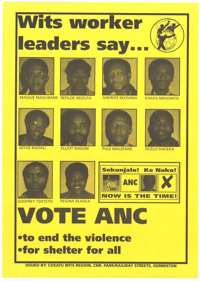 Wits worker leaders say: Vote ANC