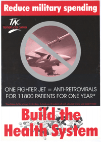 
Reduce military spending: build the health system
