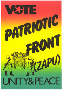 Vote Patriotic Front (ZAPU): unity and peace