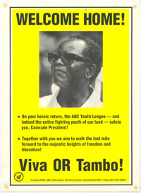 Welcome home: viva OR Tambo