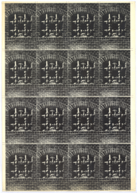 
Sixteen blocks of brick walls with cell windows
