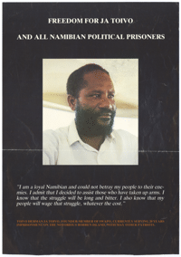 
Freedom for Ja Toivo and all Namibian political prisoners
