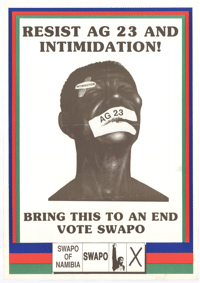 Resist AG 23 and intimidation.