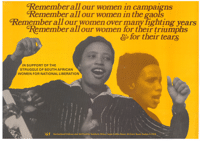 Remember all our women in campaigns