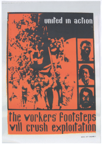 United in action: the workers footsteps will