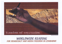 
Worldwide reading  for democracy and media freedom in Zimbabwe
