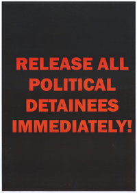 Release all political detainees immediately!