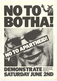 No to Botha!: no to apartheid