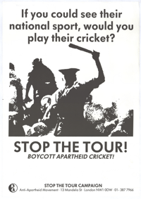Stop the tour: boycott apartheid cricket!