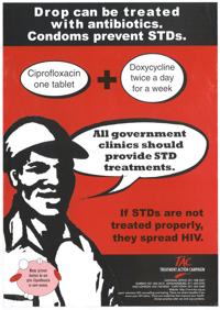 Drop can be treated with antibiotics: condoms
