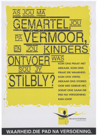 
As jou ma gemartel, jou pa vermoor en jou kinders ontvoer was sou jy stilbly?
