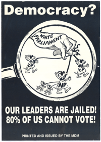 
Democracy?: our leaders are jailed!: 80% of us cannot vote!
