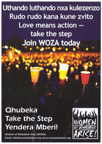 
Love means action: take the step: join WOZA today
