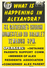 What is happening in Alexandra?