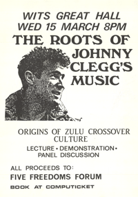 The roots of Johnny Cleggs music