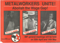 Metalworkers unite! : Abolish the wage gap!