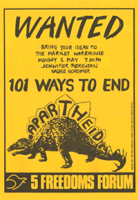 Wanted : 101 ways to end apartheid