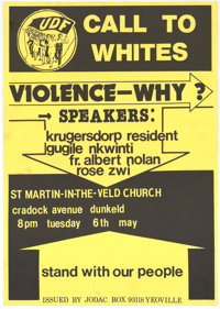Call to whites: violence - why?