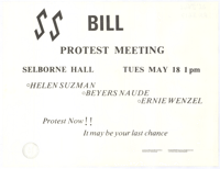 S S Bill: protest meeting