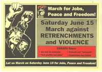 March against retrenchments and violence