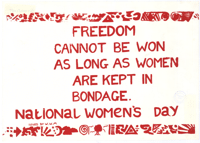 Freedom cannot be won as long as women are ke