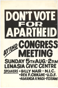 Dont vote for apartheid