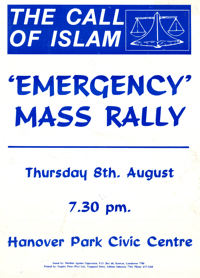 The call of Islam: Emergency mass rally