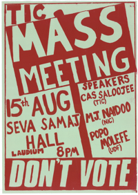 Mass meeting: dont vote