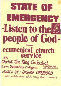 
State of Emergency  : Listen to the people of God
