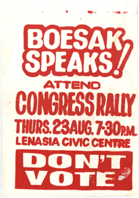 Boesak speaks!: dont vote