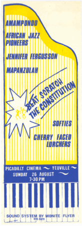 
Amampondo African Jazz pioneers: Beat scratch the constitution
