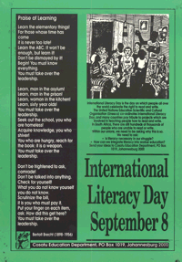 International Literacy Day September 8th