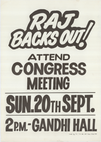 Raj backs out