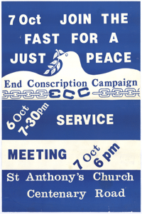 7 Oct: join the fast for a just peace