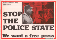 
National Press Day 19 october: Stop the police state: We want a free press
