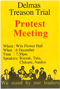 Delmas Treason Trial : Protest meeting