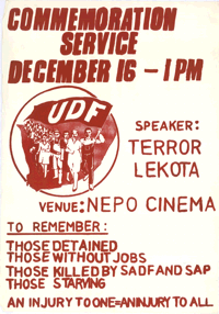 Commemoration Service : December 16 - 1pm