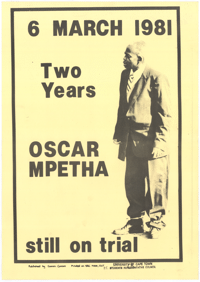 
6 March 1981 : Two years : Oscar Mpetha : Still on trial
