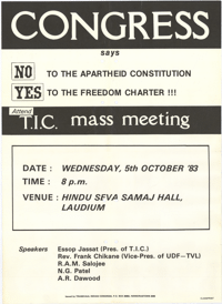Congress : T. I. C.  mass meeting