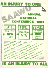 SAAWU Annual National Conference 1984