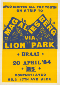 
AYCO invites all the youth on a trip to Magaliesberg Via Lion Park
